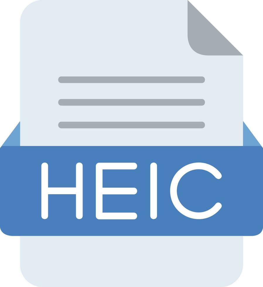 HEIC File Format Line Icon vector