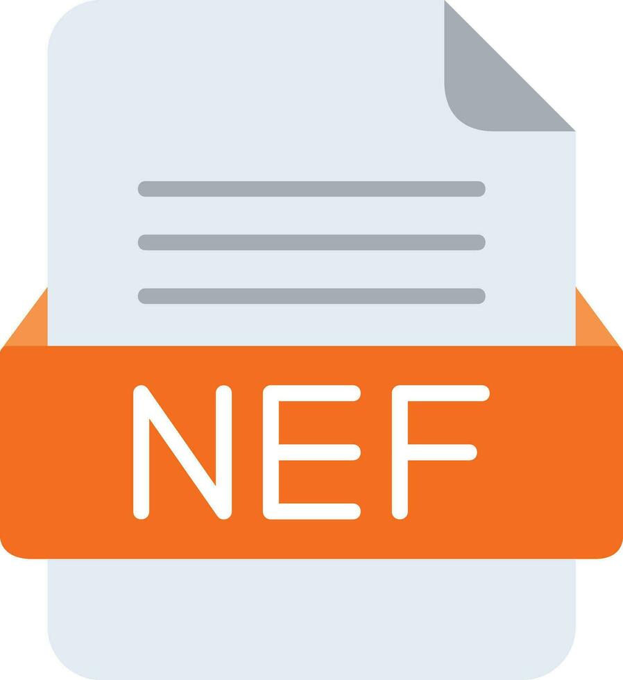 NEF File Format Line Icon vector