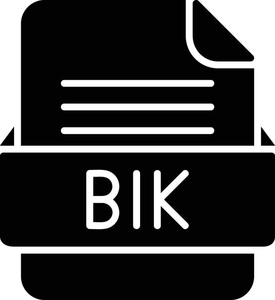 BIK File Format Line Icon vector