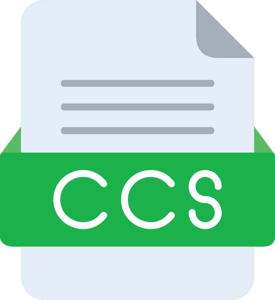 CCS File Format Line Icon vector