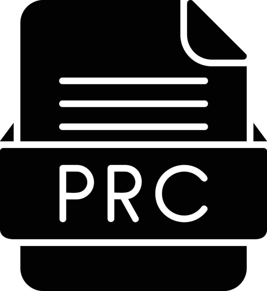prc archivo formato línea icono vector
