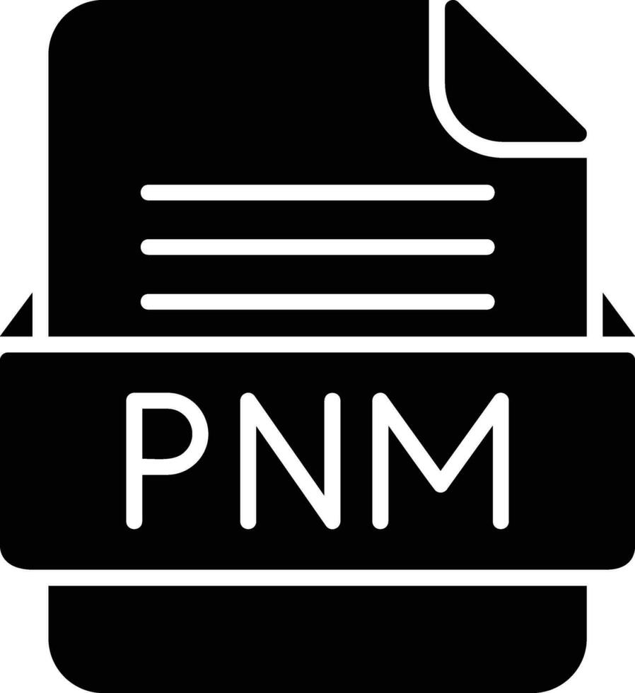 pnm archivo formato línea icono vector