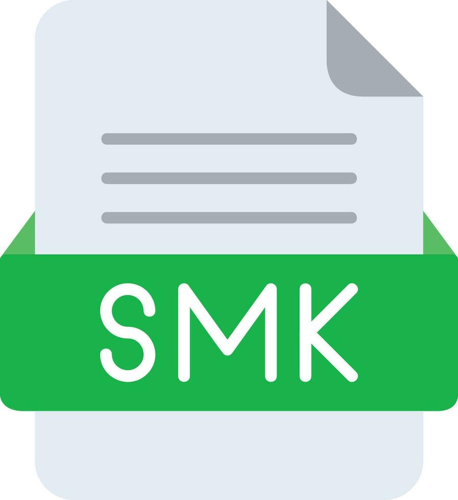 SMK File Format Line Icon vector