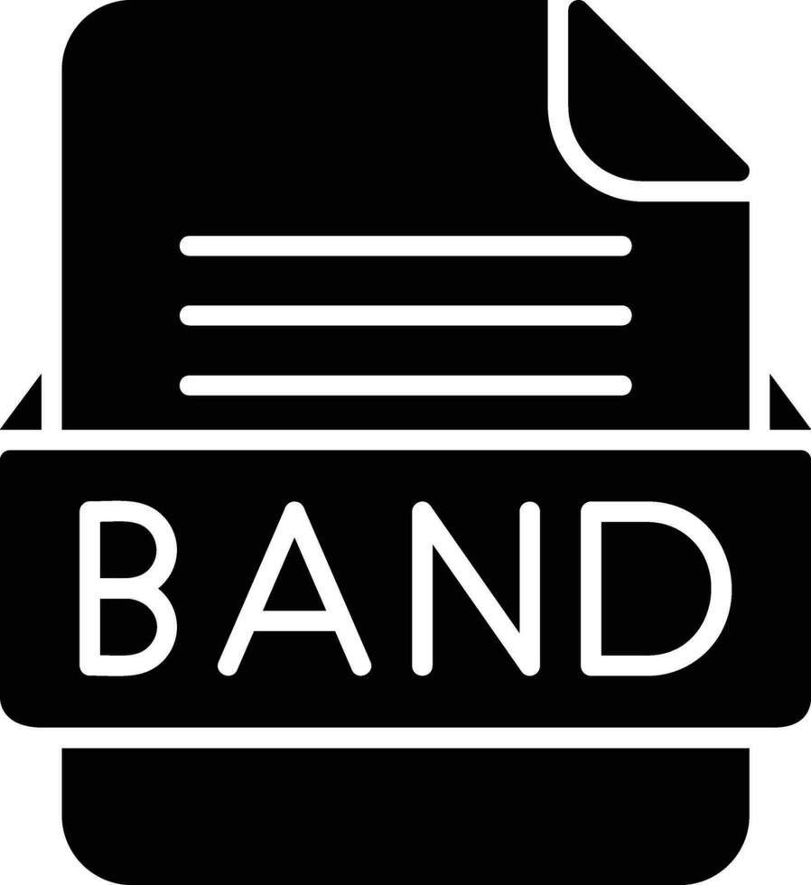 BAND File Format Line Icon vector
