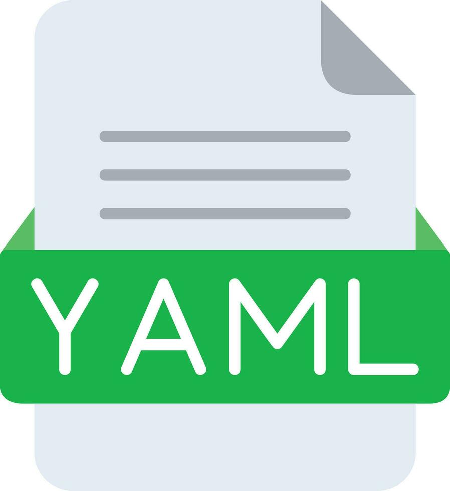 YAML File Format Line Icon vector