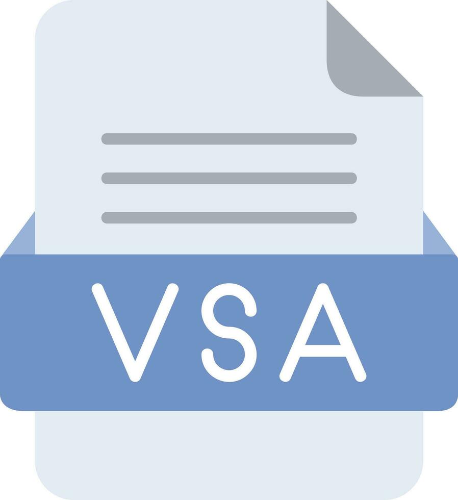 VSA File Format Line Icon vector