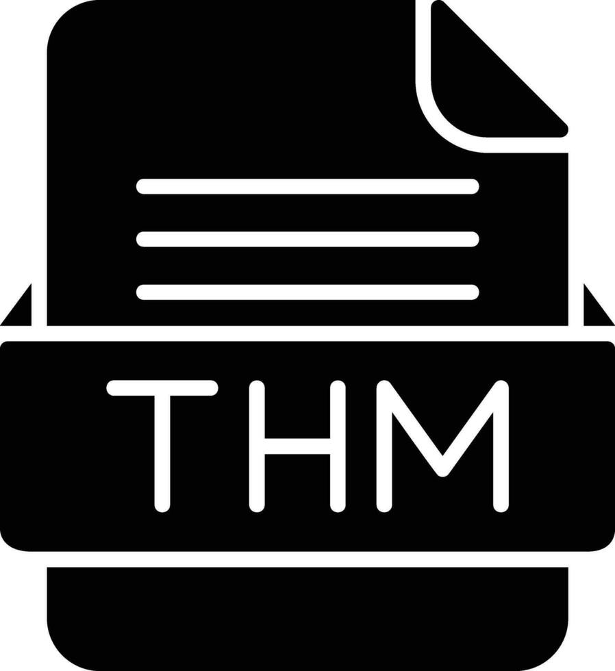 THM File Format Line Icon vector