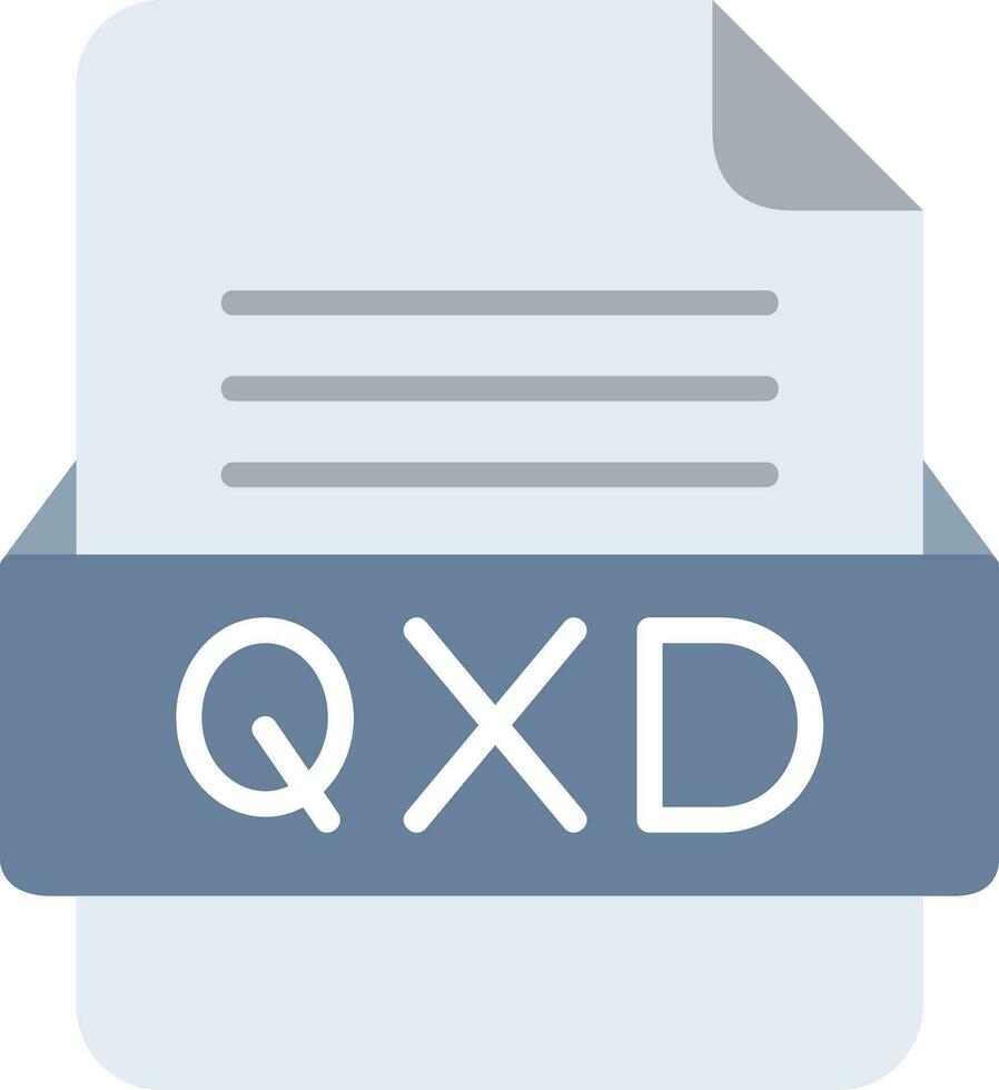 QXD File Format Line Icon vector