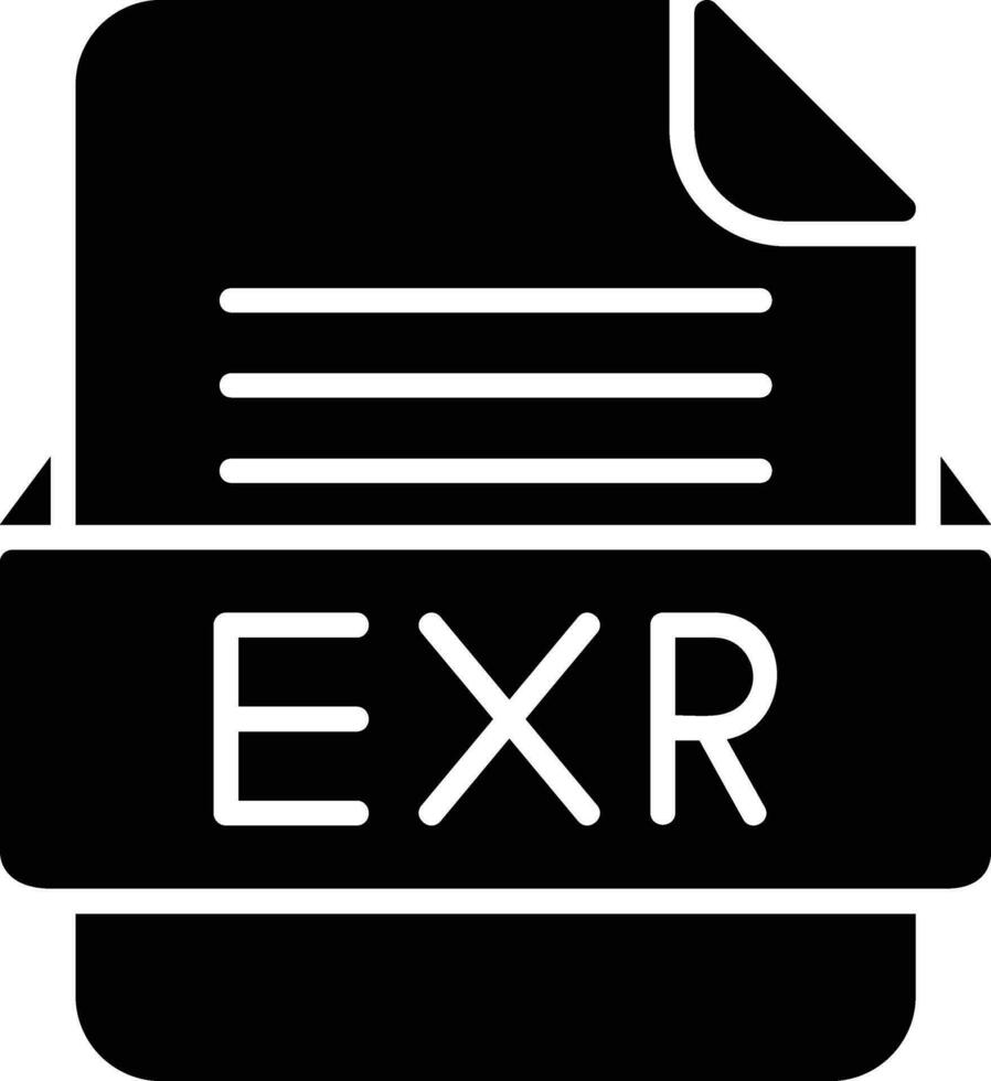 EXR File Format Line Icon vector