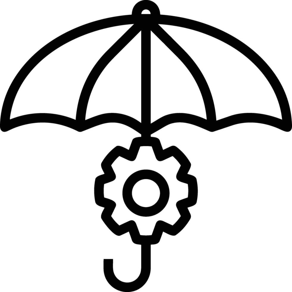 Umbrella protection icon symbol vector image. Illustration of the safety protect umbrella security design image