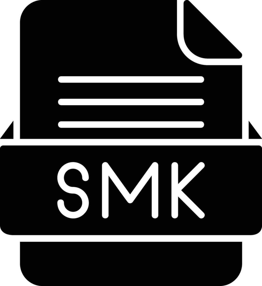 SMK File Format Line Icon vector