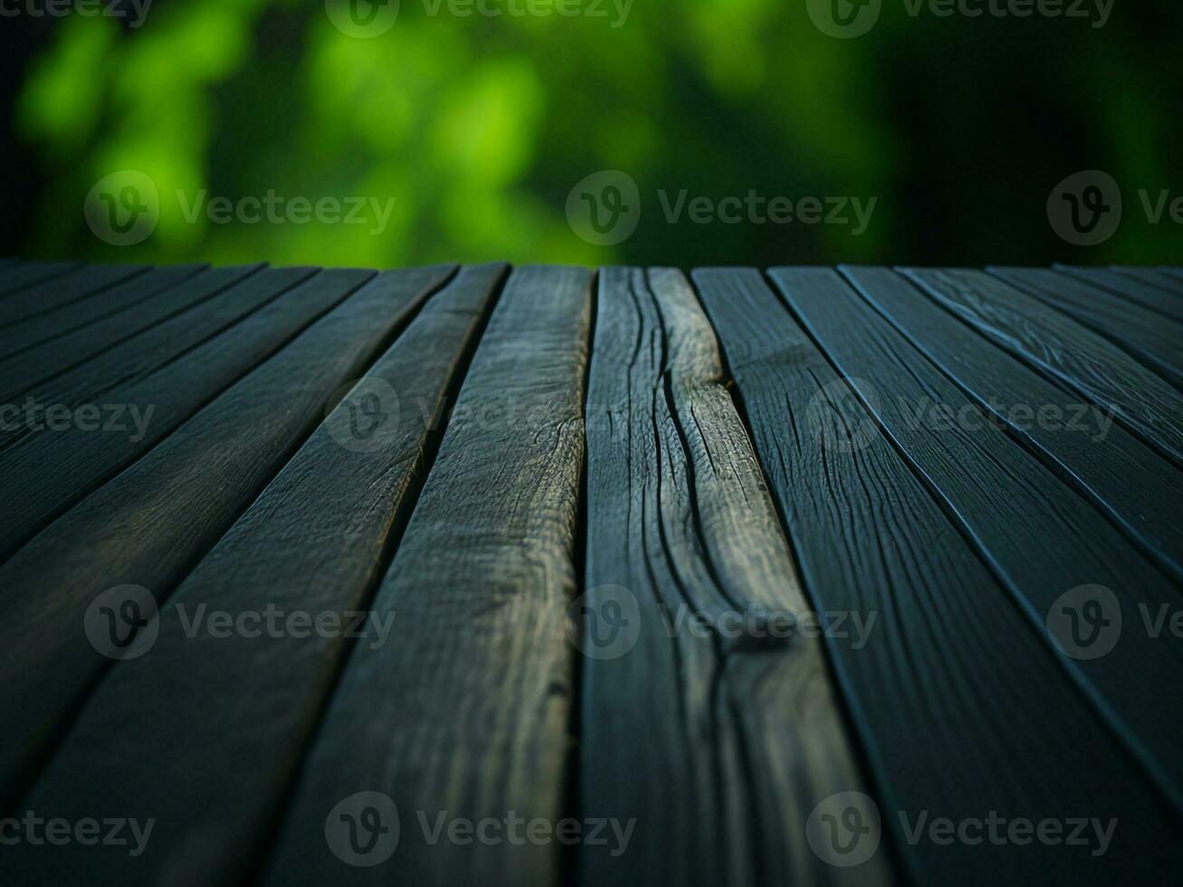 Wooden table and blur tropical white background, product display montage. High quality photo 8k FHD AI generated