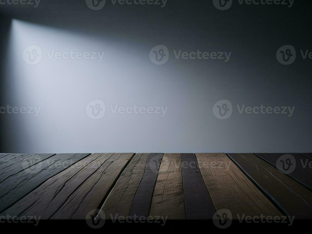 Wooden table and blur tropical white background, product display montage. High quality photo 8k FHD AI generated