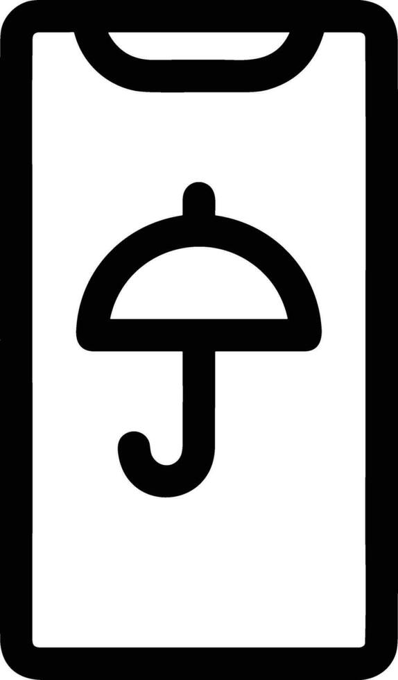 Umbrella protection icon symbol vector image. Illustration of the safety protect umbrella security design image