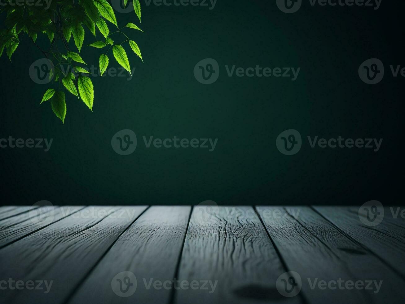 Wooden table and blur tropical white background, product display montage. High quality photo 8k FHD AI generated