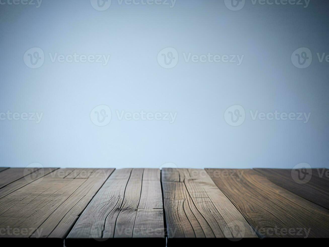 Wooden table and blur tropical white background, product display montage. High quality photo 8k FHD AI generated