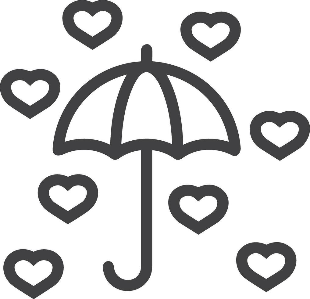 Umbrella protection icon symbol vector image. Illustration of the safety protect umbrella security design image