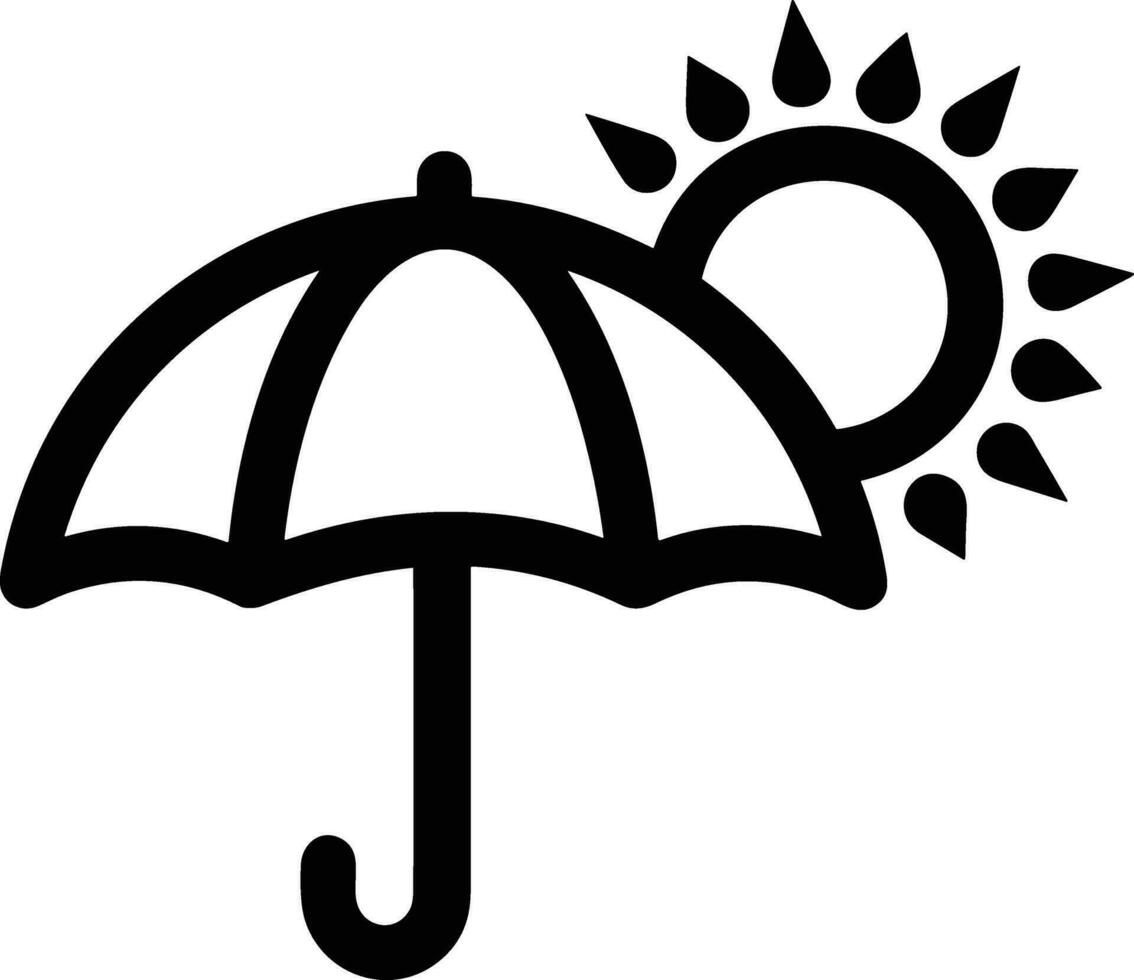 Umbrella protection icon symbol vector image. Illustration of the safety protect umbrella security design image