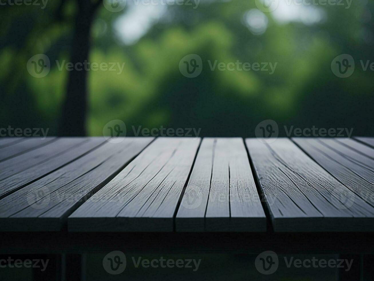 Wooden table and blur tropical white background, product display montage. High quality photo 8k FHD AI generated