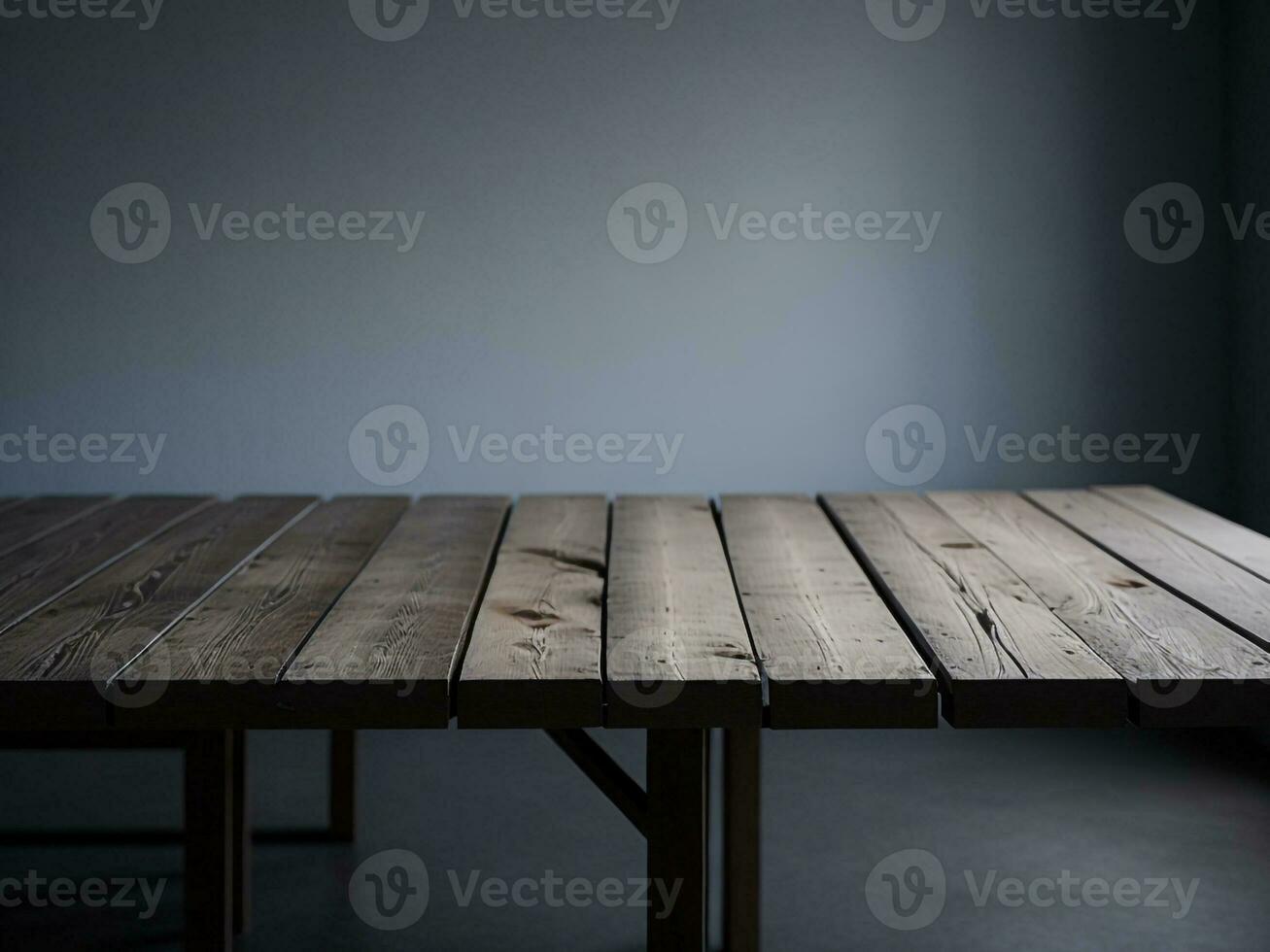 Wooden table and blur tropical white background, product display montage. High quality photo 8k FHD AI generated