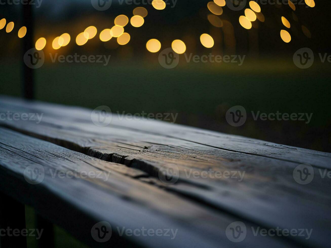 Wooden table and blur tropical beach background, product display montage. High quality photo 8k FHD AI generated