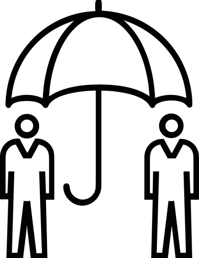 Umbrella protection icon symbol vector image. Illustration of the safety protect umbrella security design image