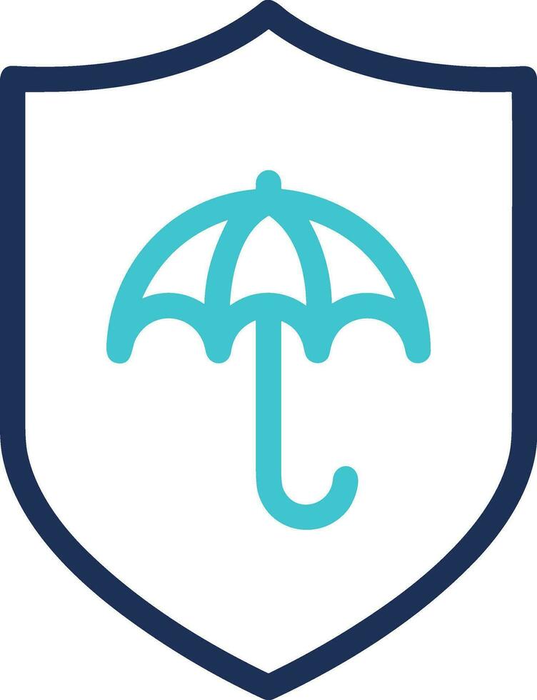 Umbrella protection icon symbol vector image. Illustration of the safety protect umbrella security design image