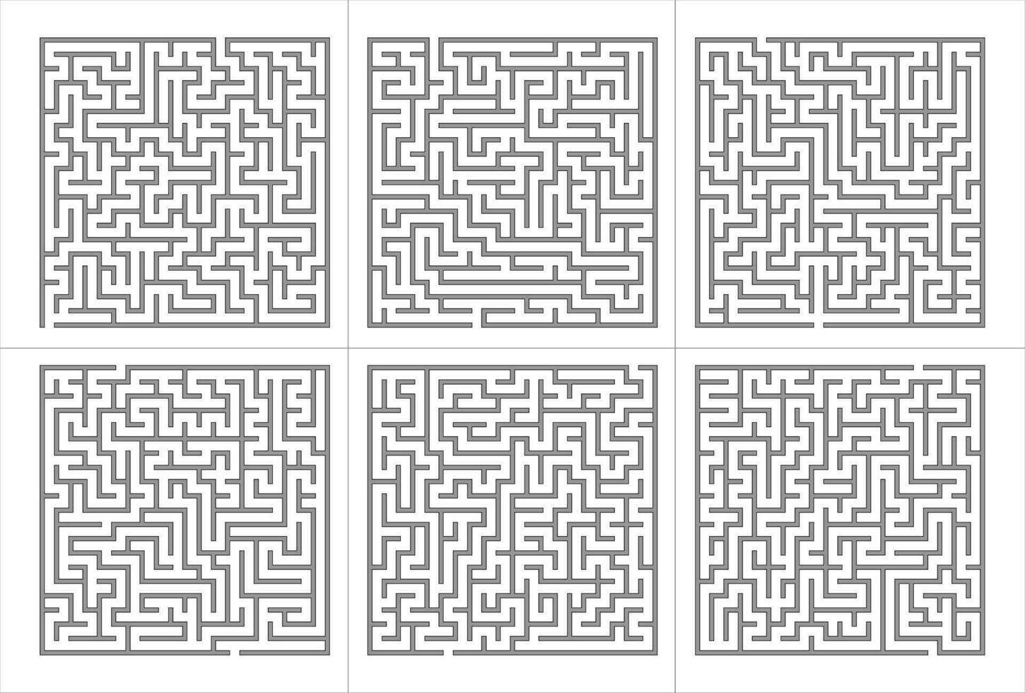 Square maze game collection vector