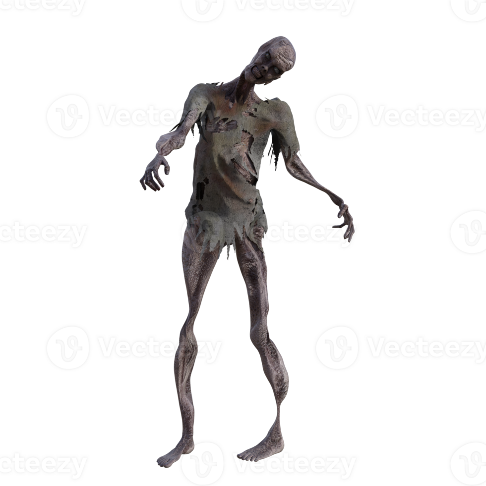 Zombie isoliert 3d png