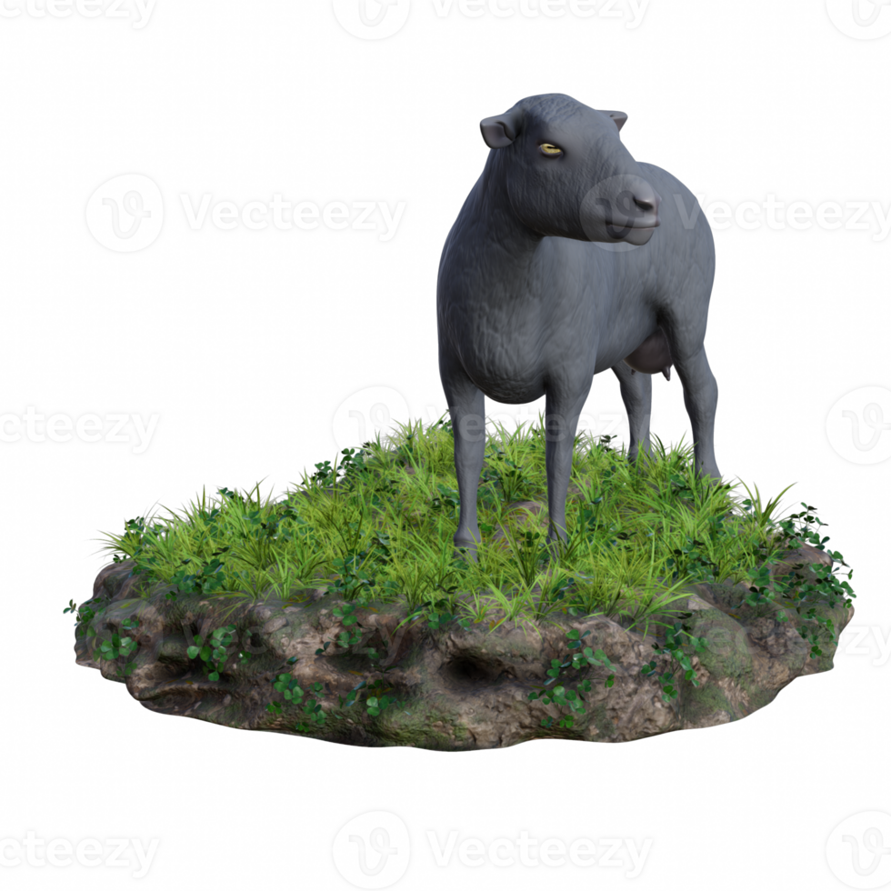 Sheep isolated 3d png