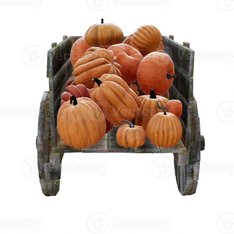 helloween pumpkin isolated 3d png