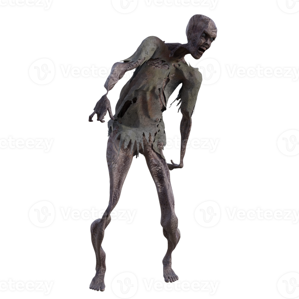 Zombie isoliert 3d png