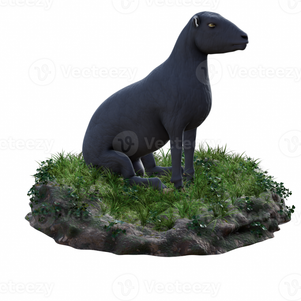 Sheep isolated 3d png