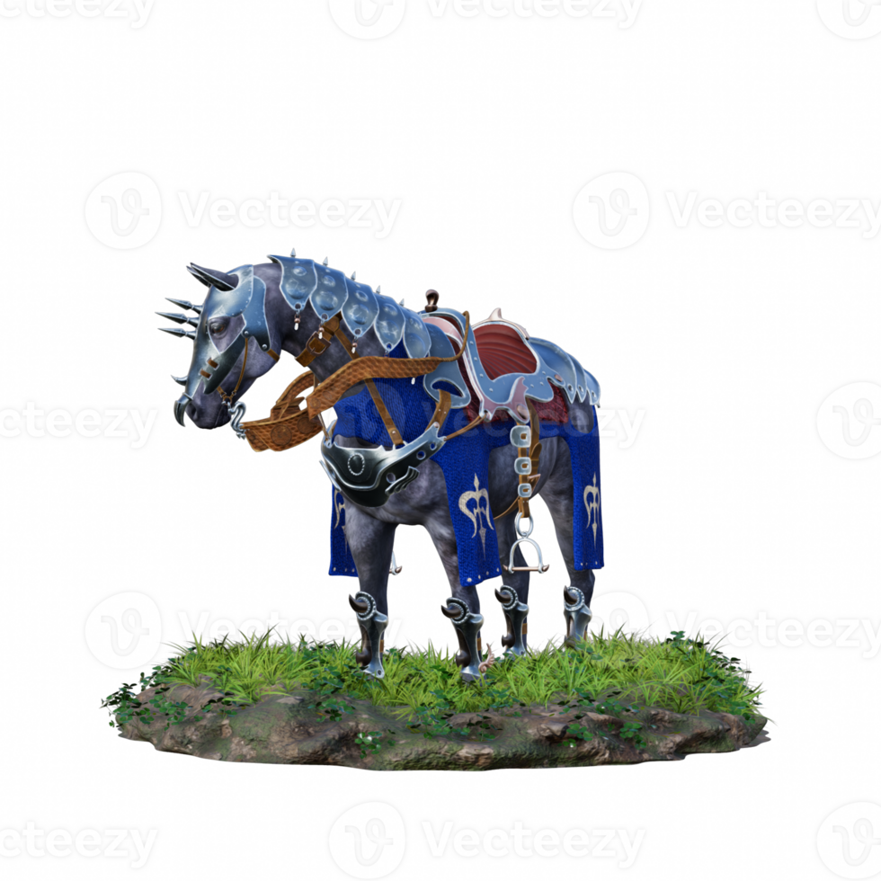 Chevalier cheval dans herbe png