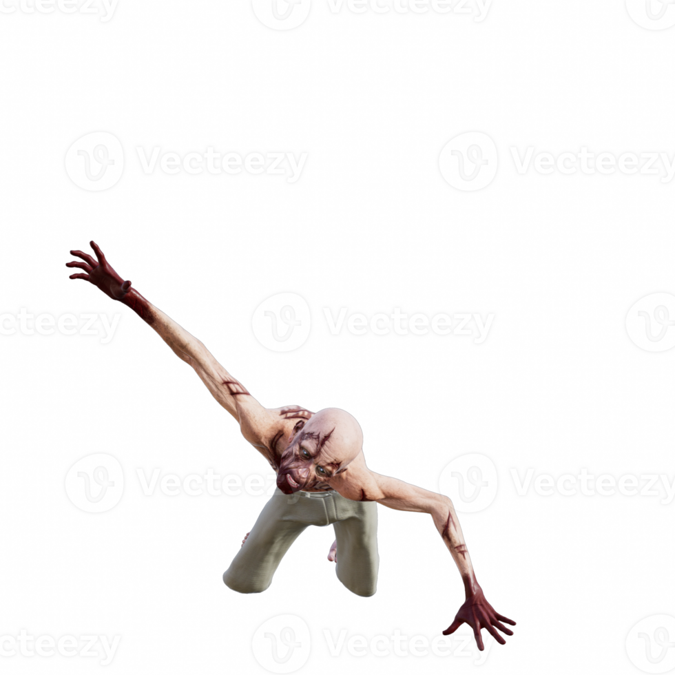 Zombie isolated 3d png