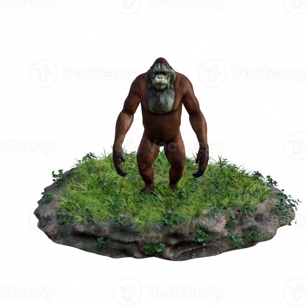 Orangutan isolated 3d png