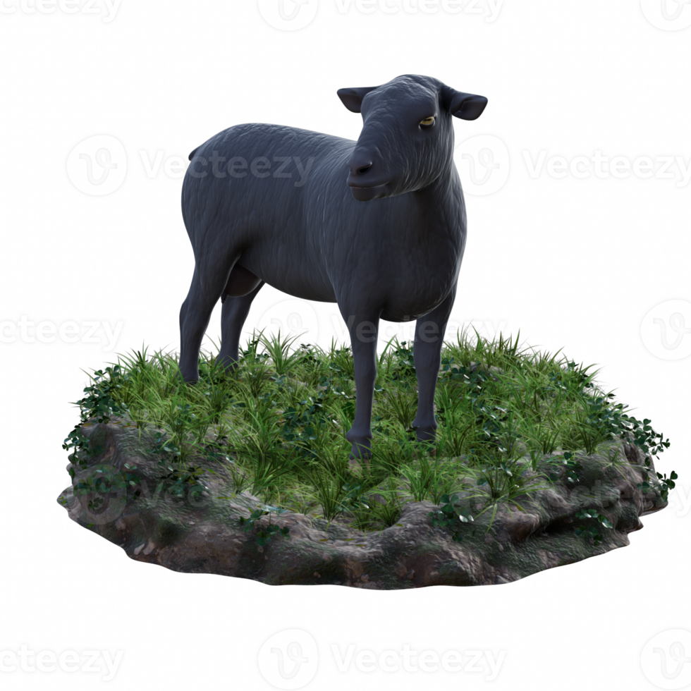 Sheep isolated 3d png