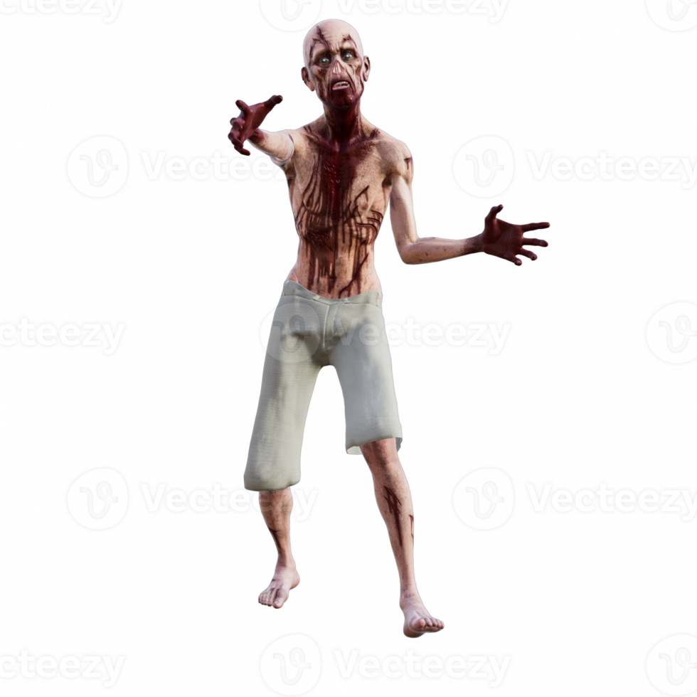 Zombie isolated 3d png