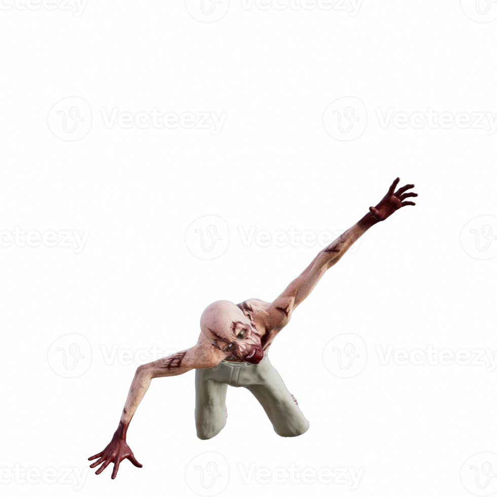 Zombie isolated 3d png