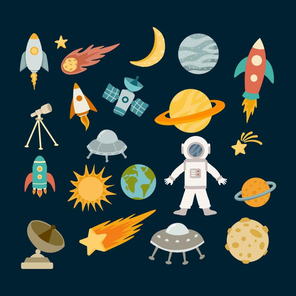 Space and Galaxy Universe Vector Collection