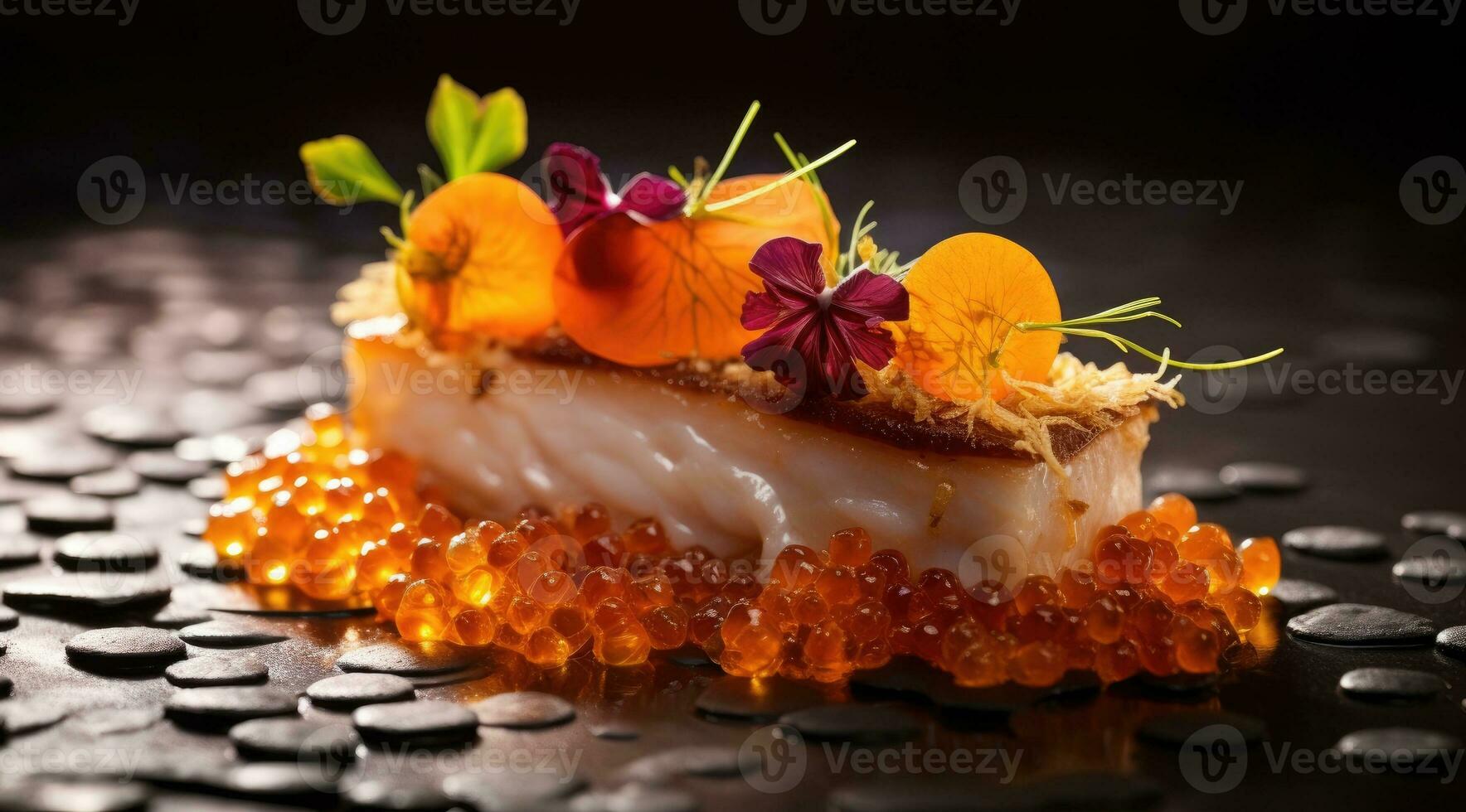 Gourmet fish fillet, high quality dish. photo
