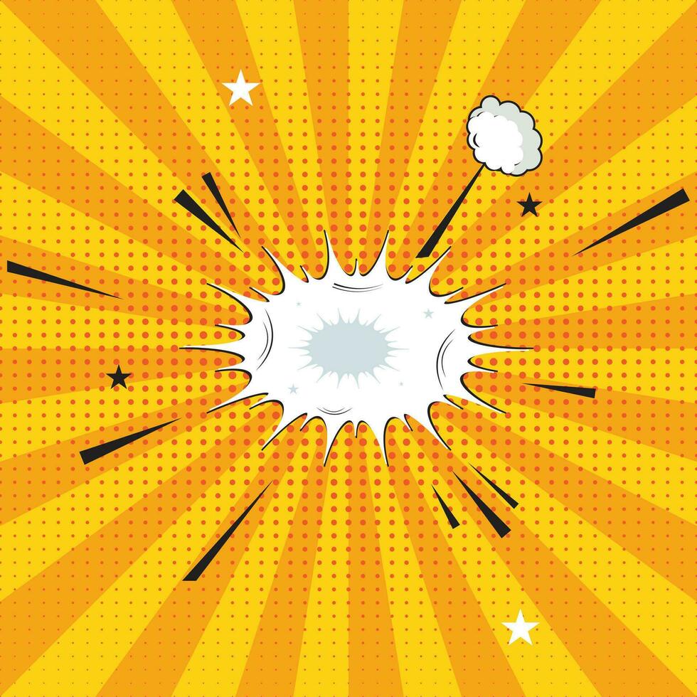 Cartoon comic action background vector