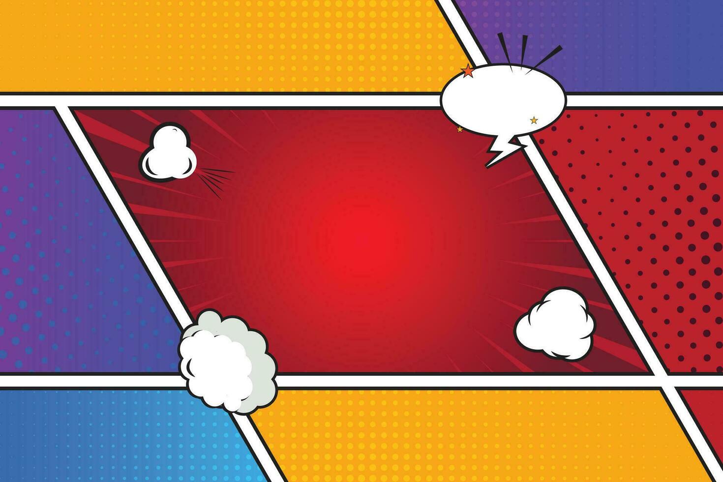 Vector illustrated cartoon comic halftone fun Background.
