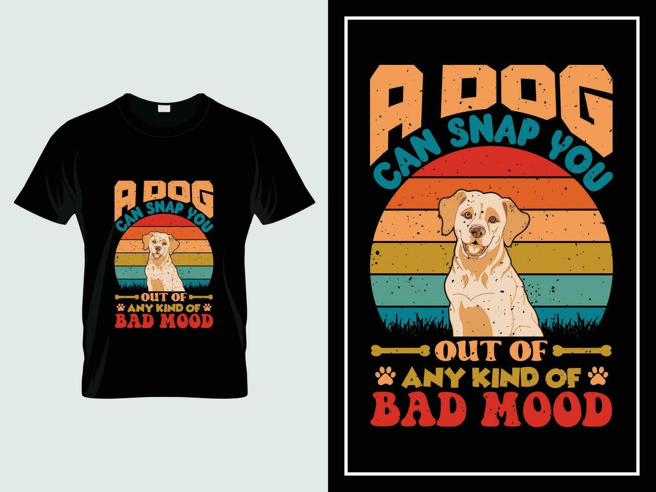 perro tipografía t camisa diseño vector citar antiguo, un perro lata chasquido usted fuera de ninguna tipo de malo estado animico