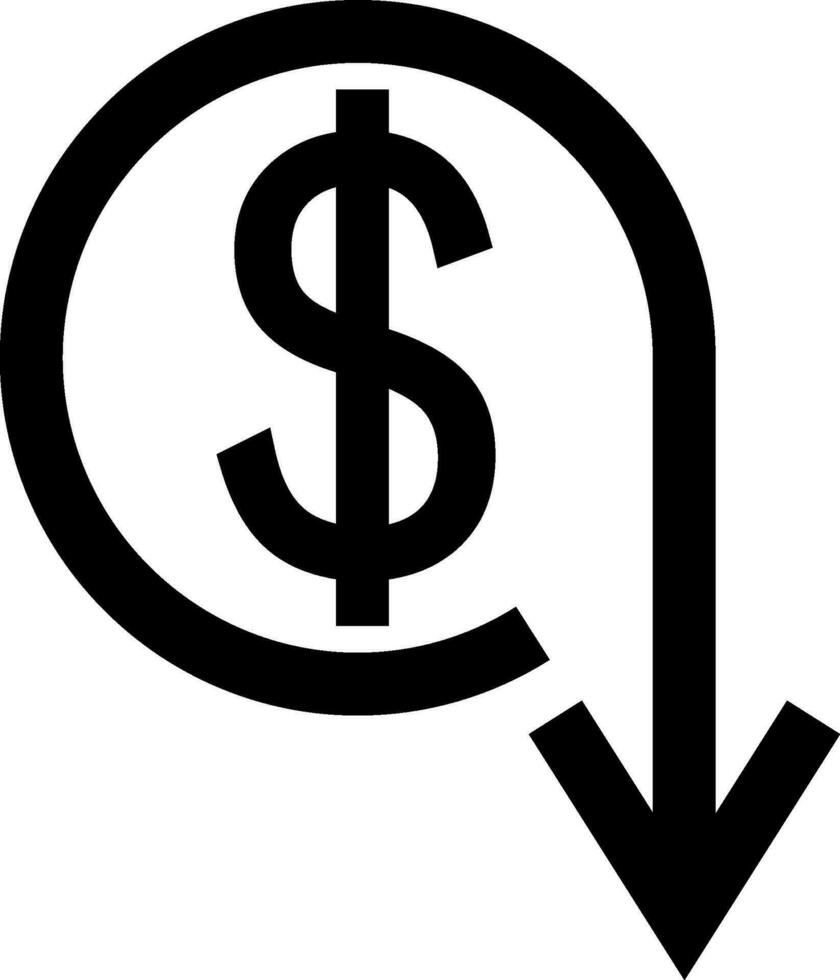Icon crisis development flourishing dollar sign arrow up down business vector