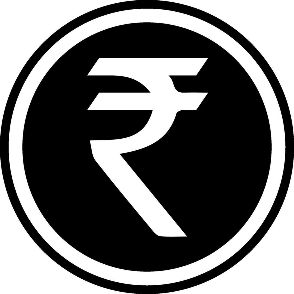 moneda símbolo India indio rupia vector rupia firmar inr