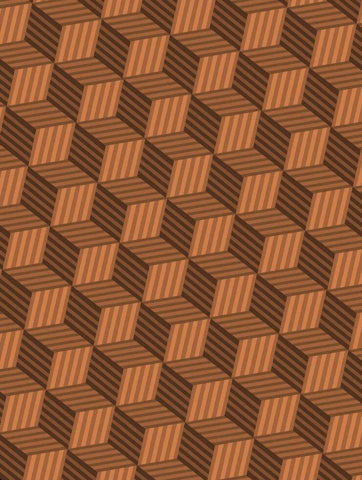 Geometric square cubic brown vector background desing.