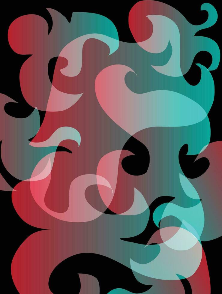 curve wavy vector coloured design.