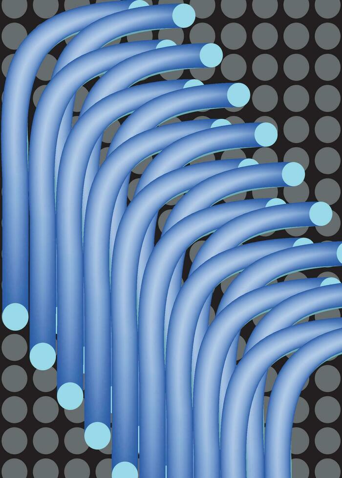 pipe steel line circle blue curve design. vector