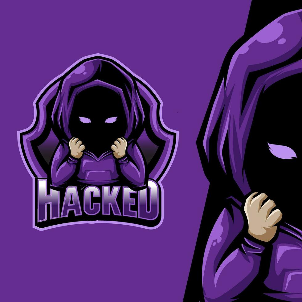 Hacked Mini mascot amazing illustration for your branding business vector